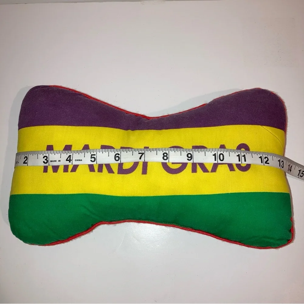 RARE Mardi Gras Pillow New Orleans Limited Edition Purple Green Gold Home Decor